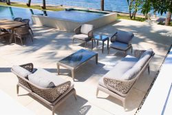 Ibiza outdoor furniture set in garden setting
